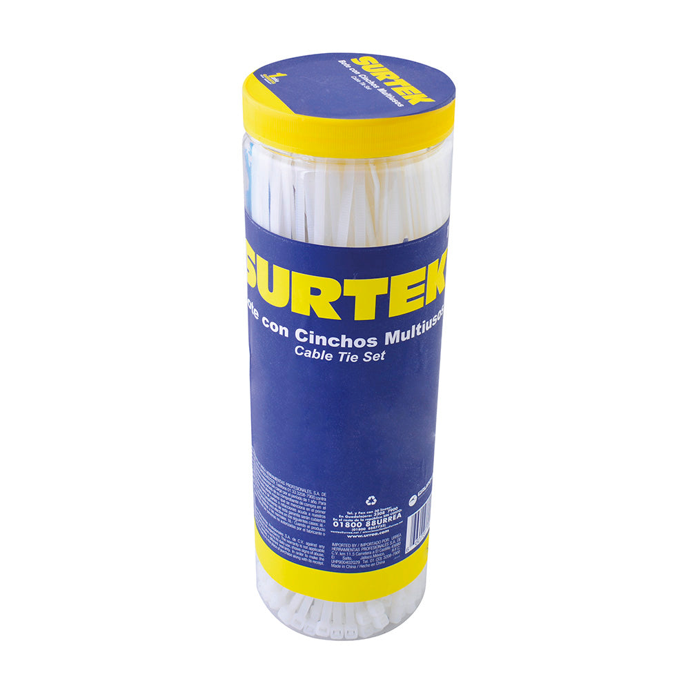 Cinchos plast en bote 800pz