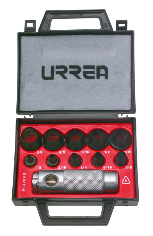 Jgo sacabocados 1/8-3/4" 11pz