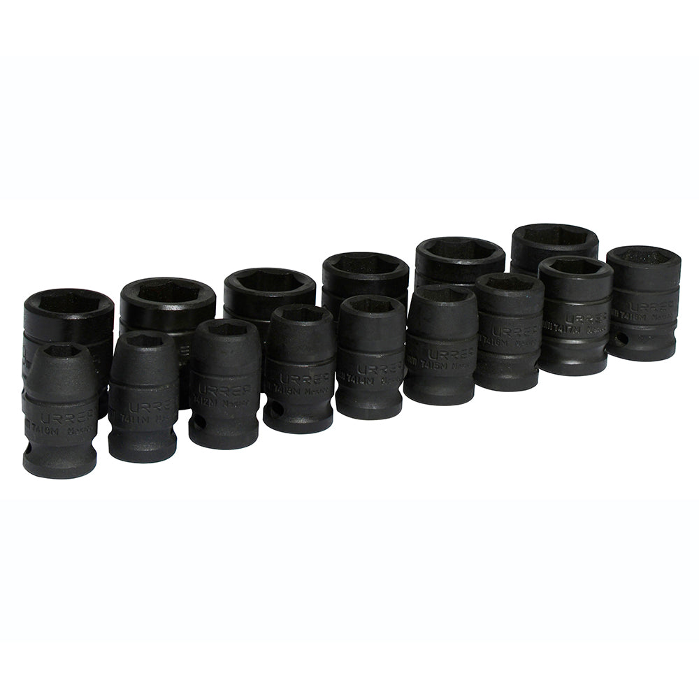Jgo dados imp 1/2" 6pt mm 15pz