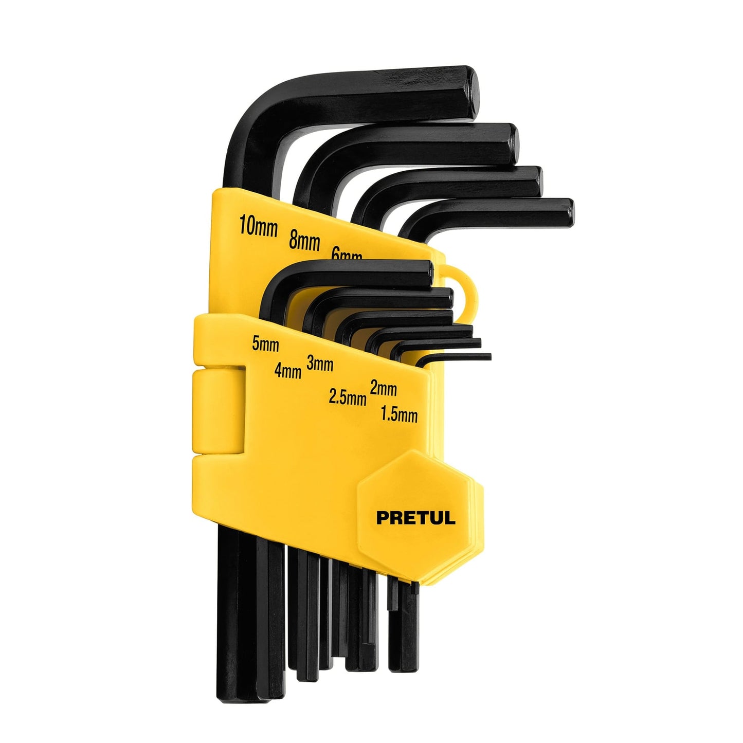 ALL-10M-P Juego de 10 llaves bristol métricas c/organizador, Pretul