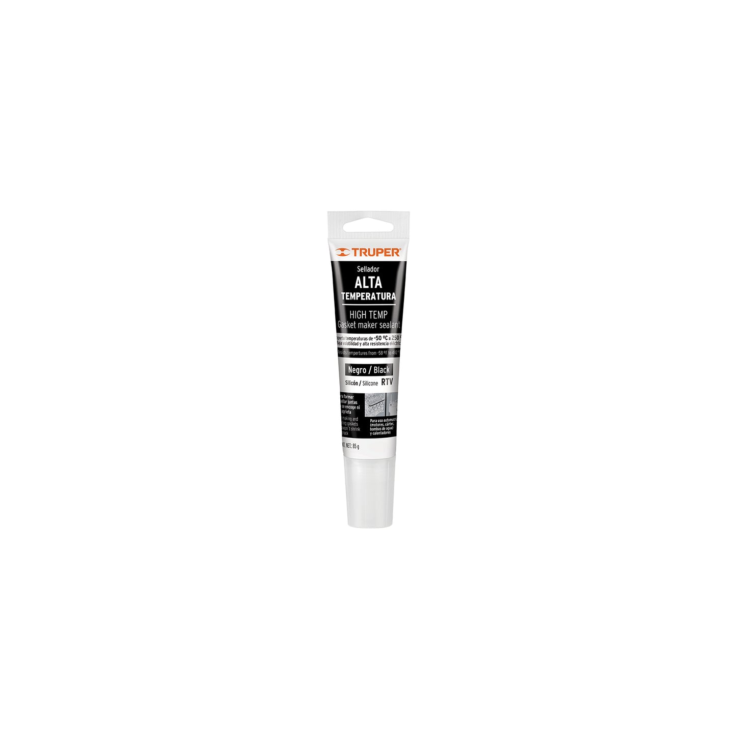 ALTE-N Sellador de silicona para altas temperaturas, negro, 85 gr