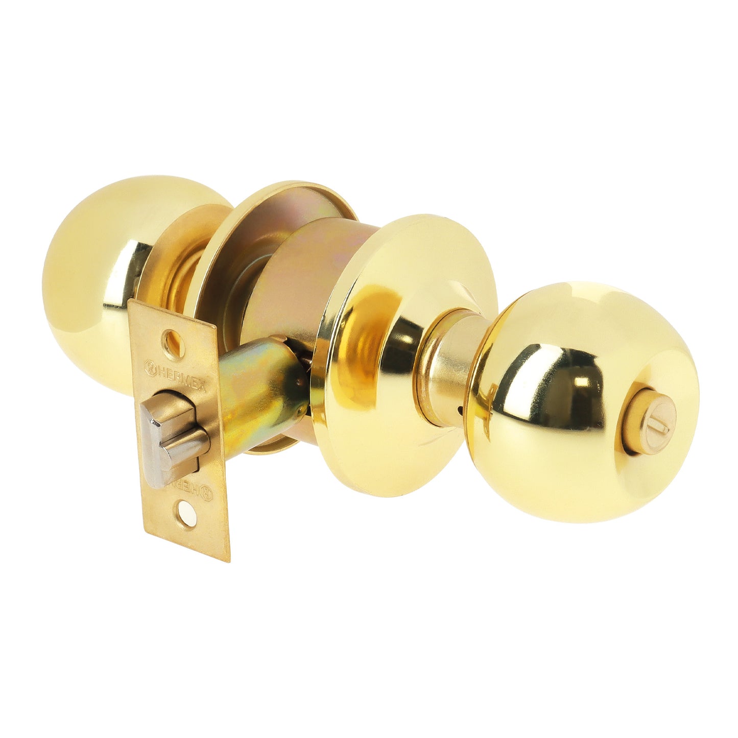 BAL-LB-RP Pomo tipo esfera, latón brillante, recámara, Hermex
