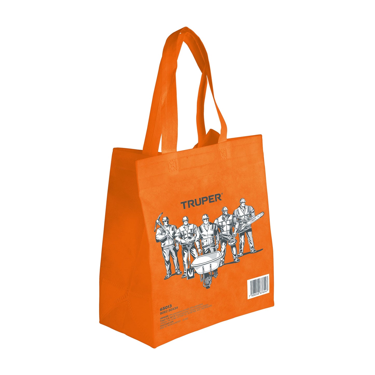 BOEC-30X34 Bolsa ecológica naranja, 30 x 40 cm"