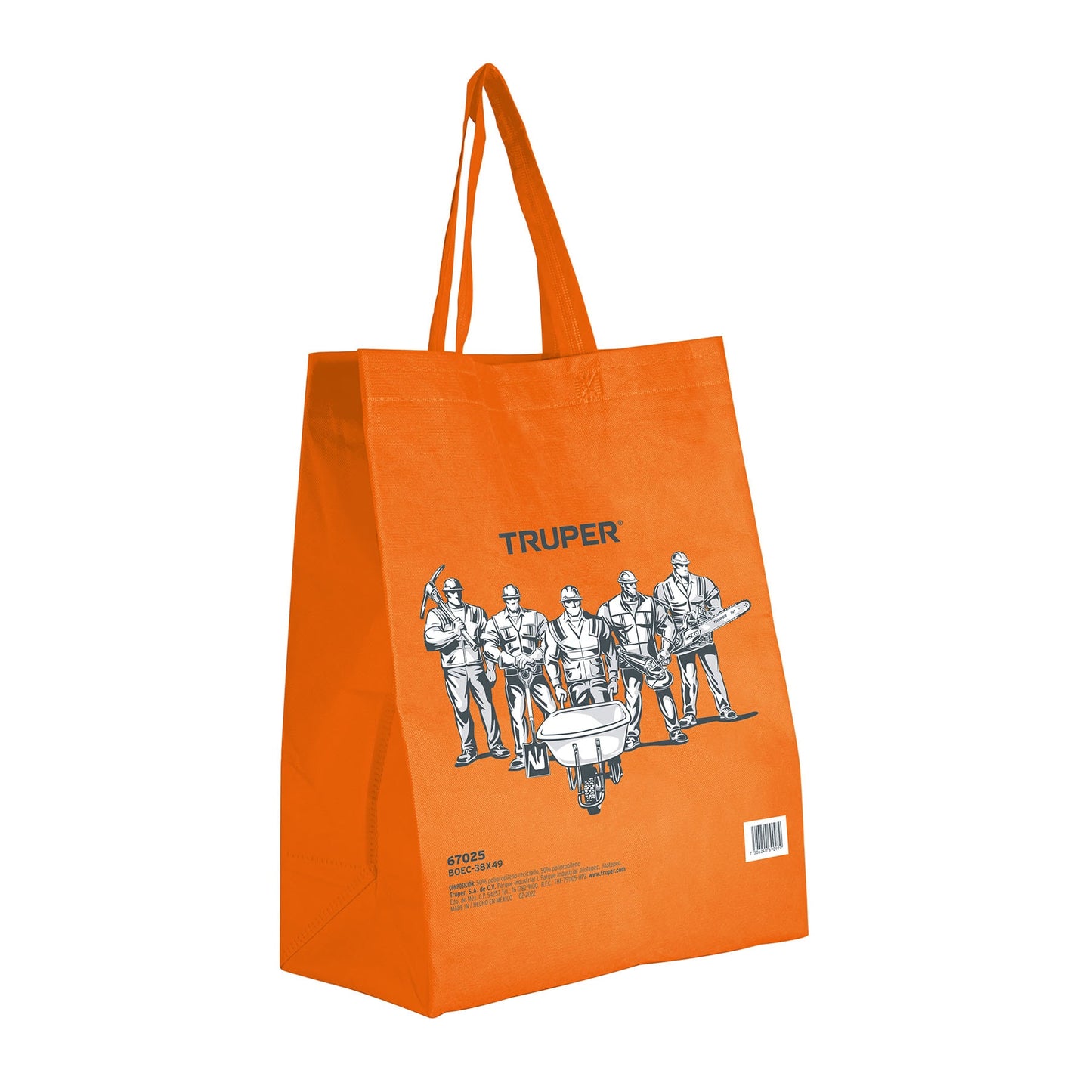 BOEC-38X49 Bolsa ecológica naranja, 38 x 49 cm"