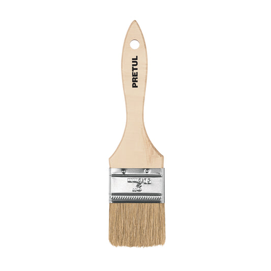 BRE-2 Brocha económica, mango de madera, 2", Pretul