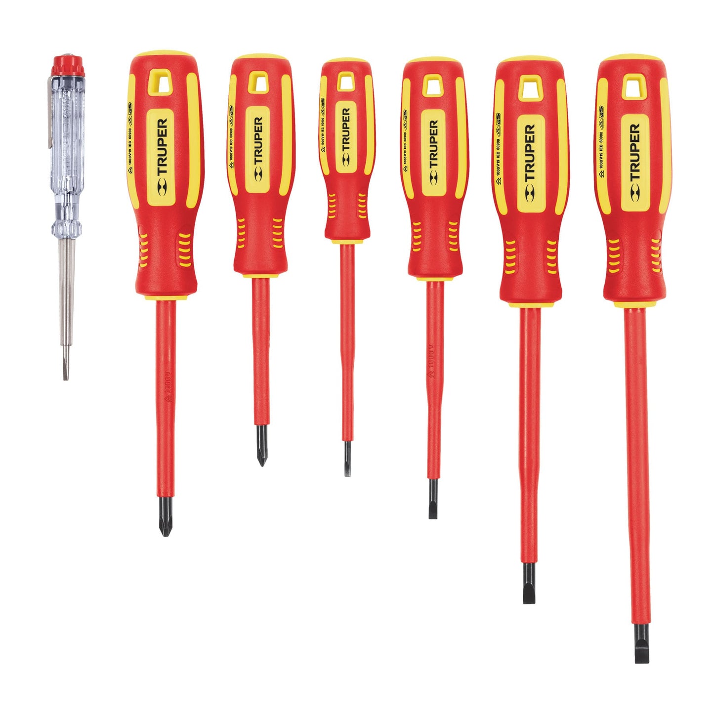 DTJ-7D Juego de 6 destornilladores dieléctricos y 1 tester