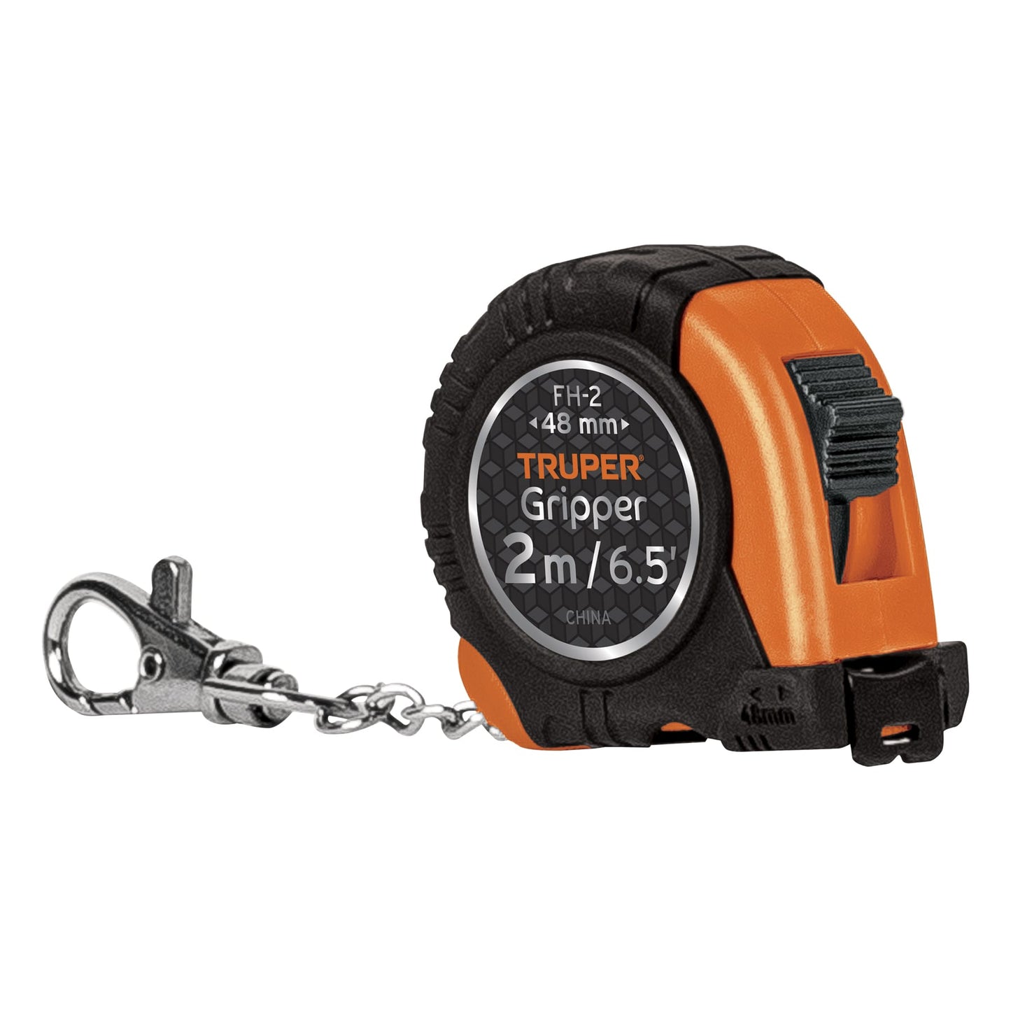 FH-2 Flexómetro Gripper tipo llavero, 2 m, cinta 1/2"