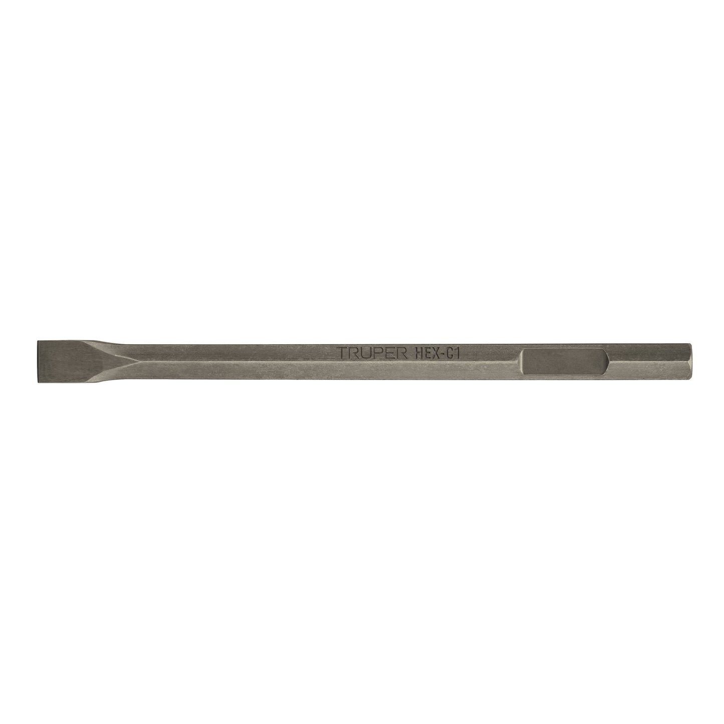 HEX-C1 Cincel plano zanco hexagonal de 1 1/8', de 20' X 1.5'"