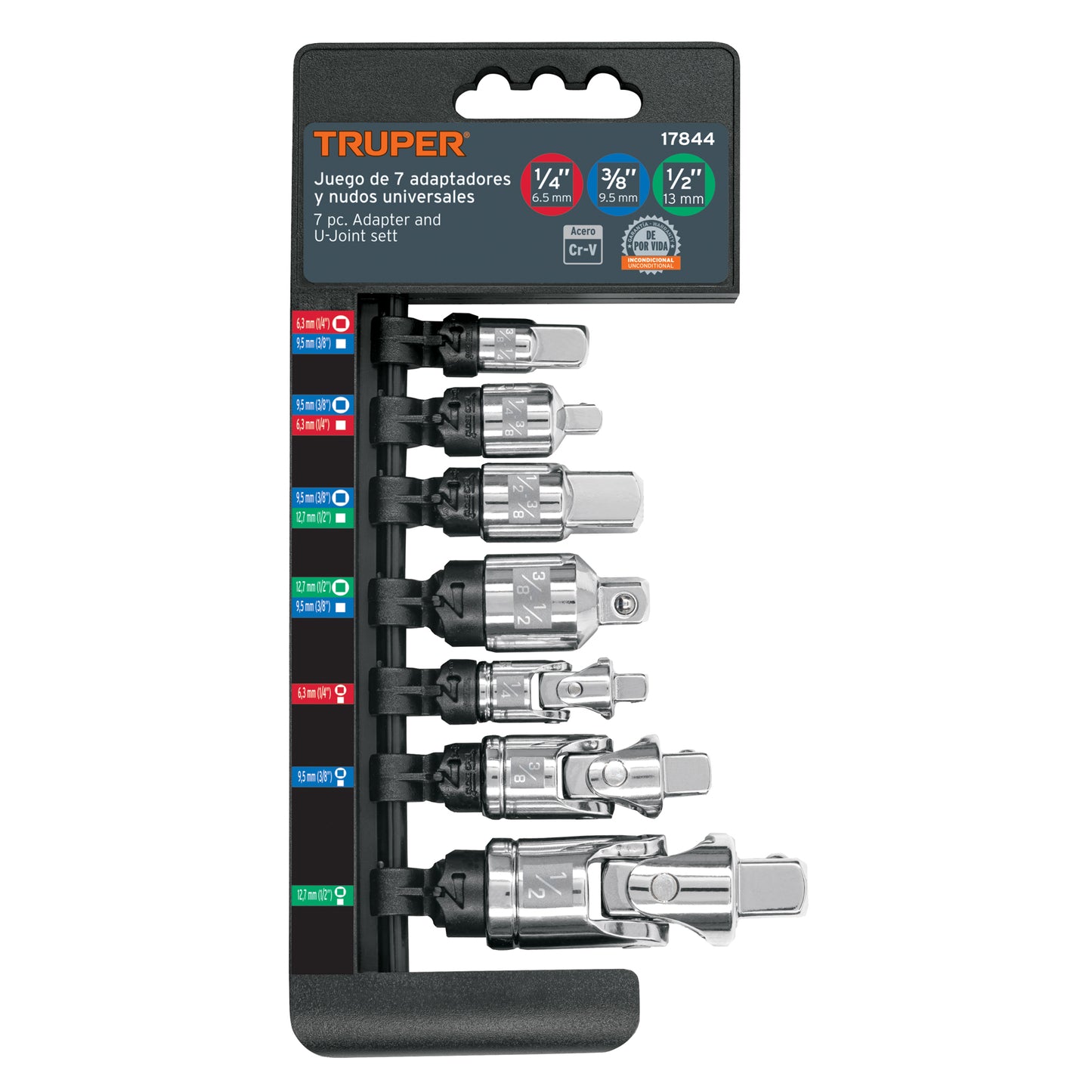 JGO-AN7 Juego de adaptadores y borrachos, 7 piezas