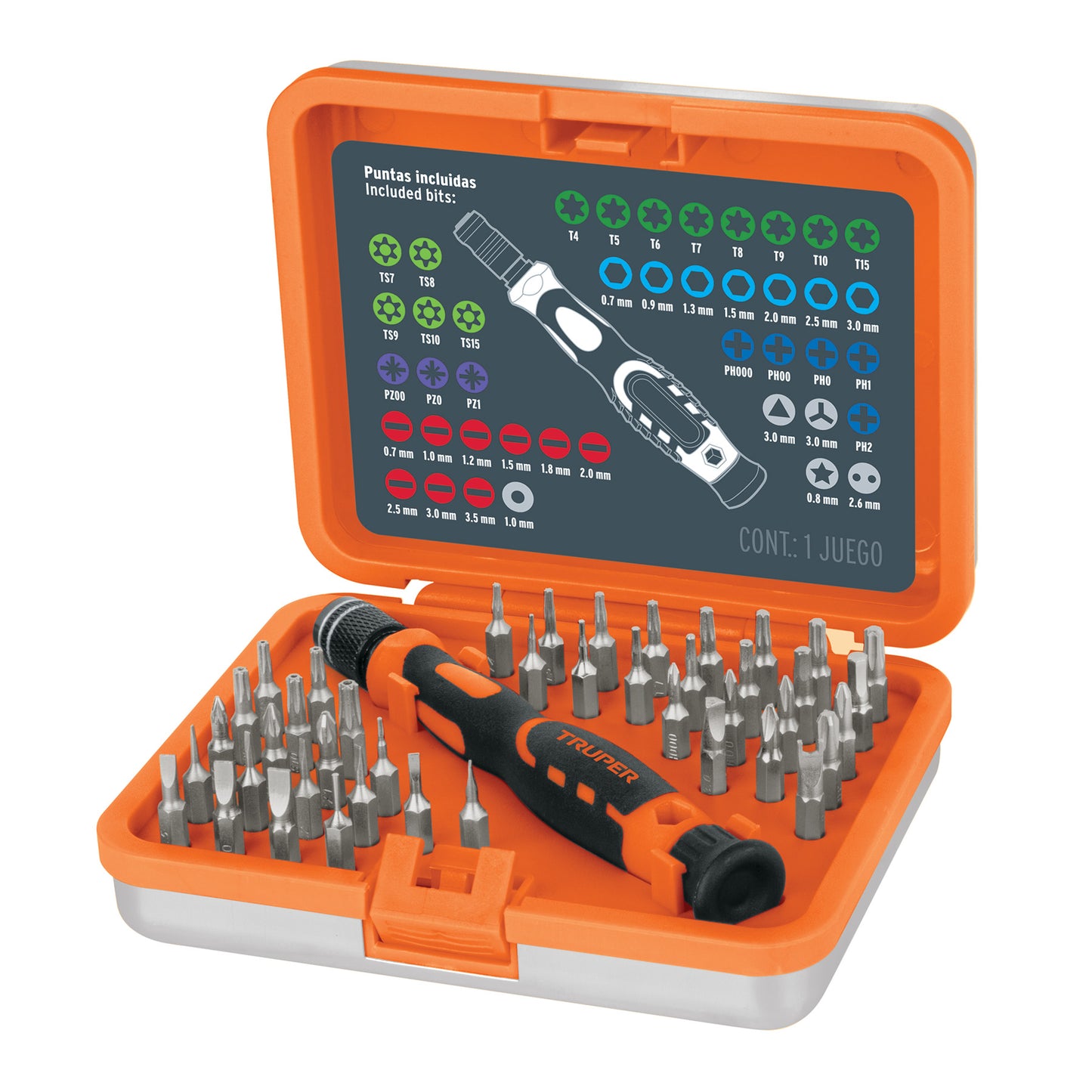 JOY-43 Juego Destornilladores joyero, 43 pzas