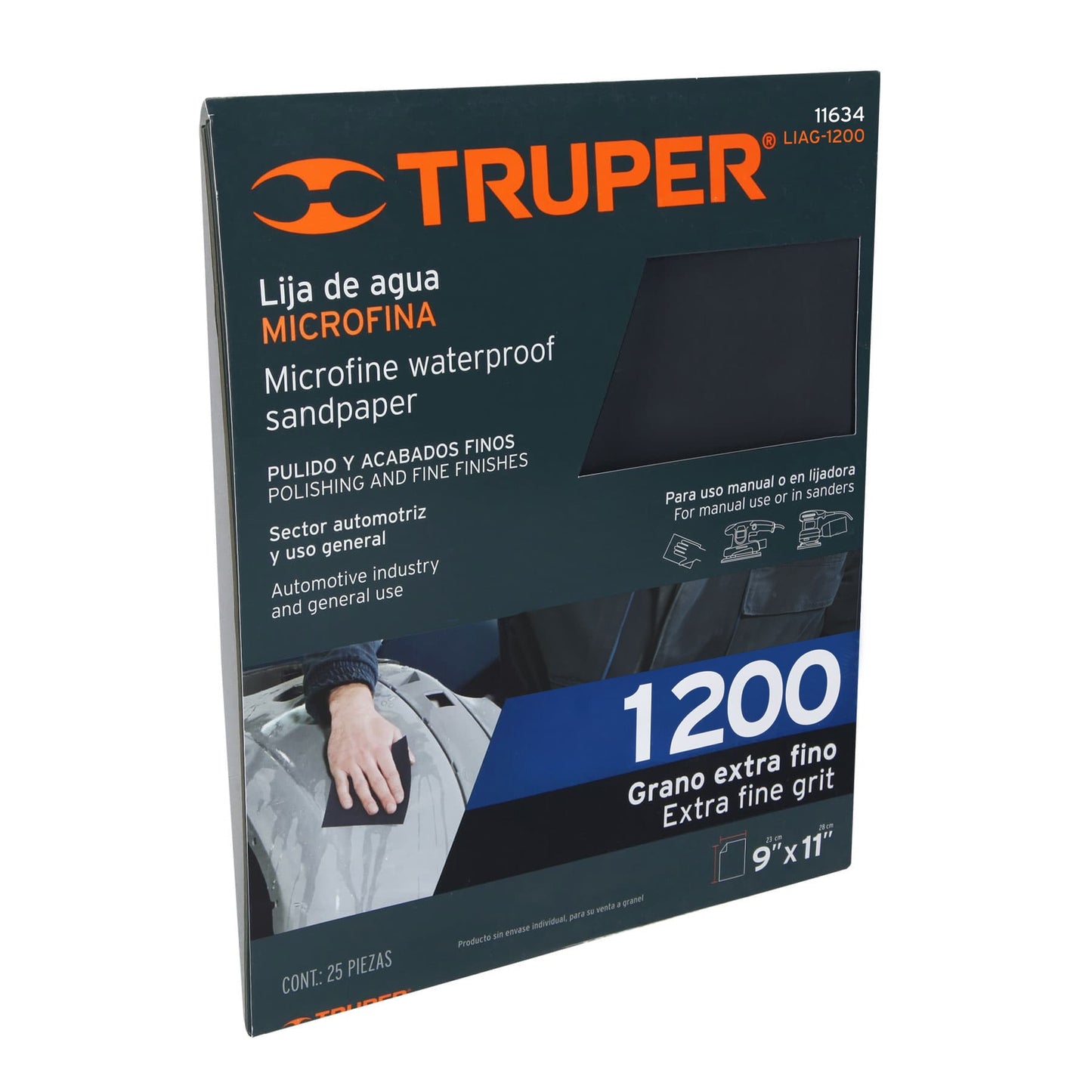 LIAG-1200 Lija de agua microfina papel impermeable, grano 1200"