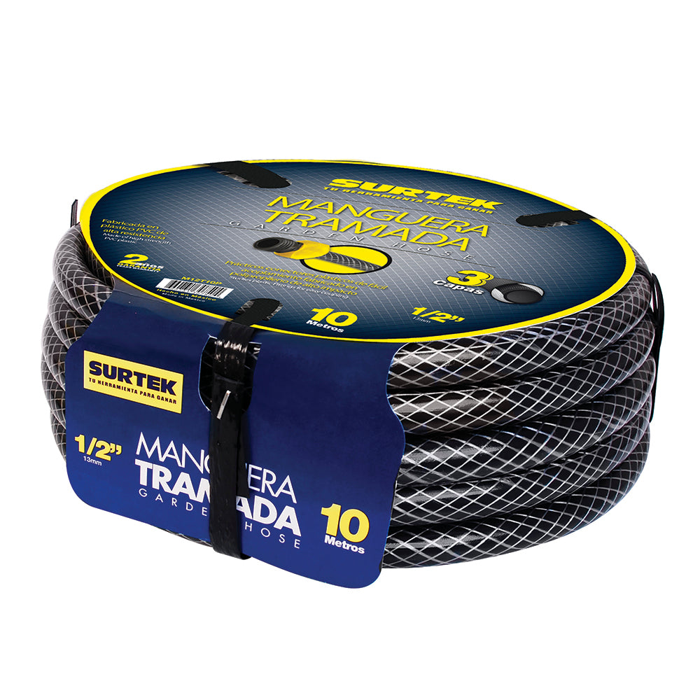 Manguera trama cp gris 1/2"15m