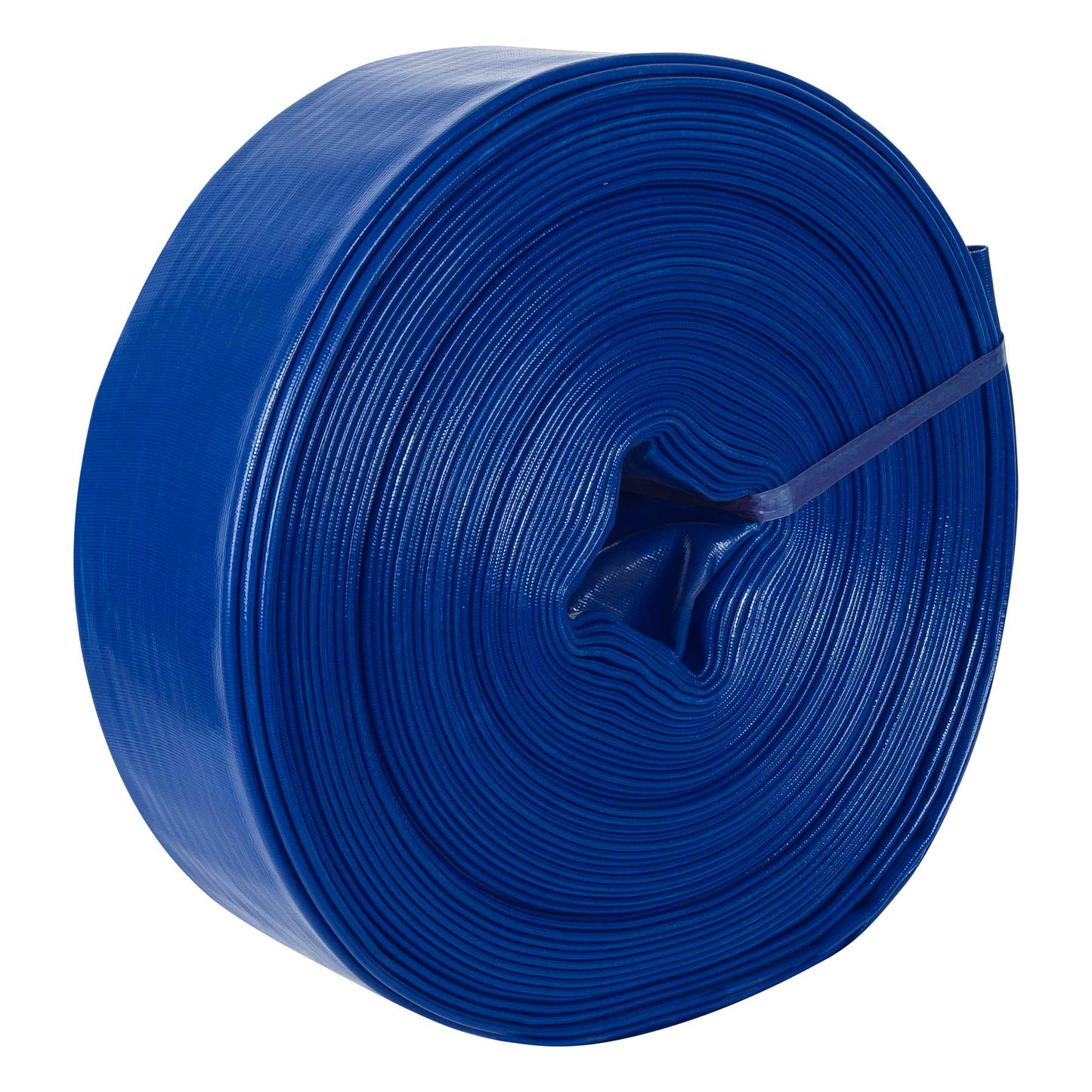 M45D Manguera plana p/descarga de agua, PVC flexible, 4' x 50 m"