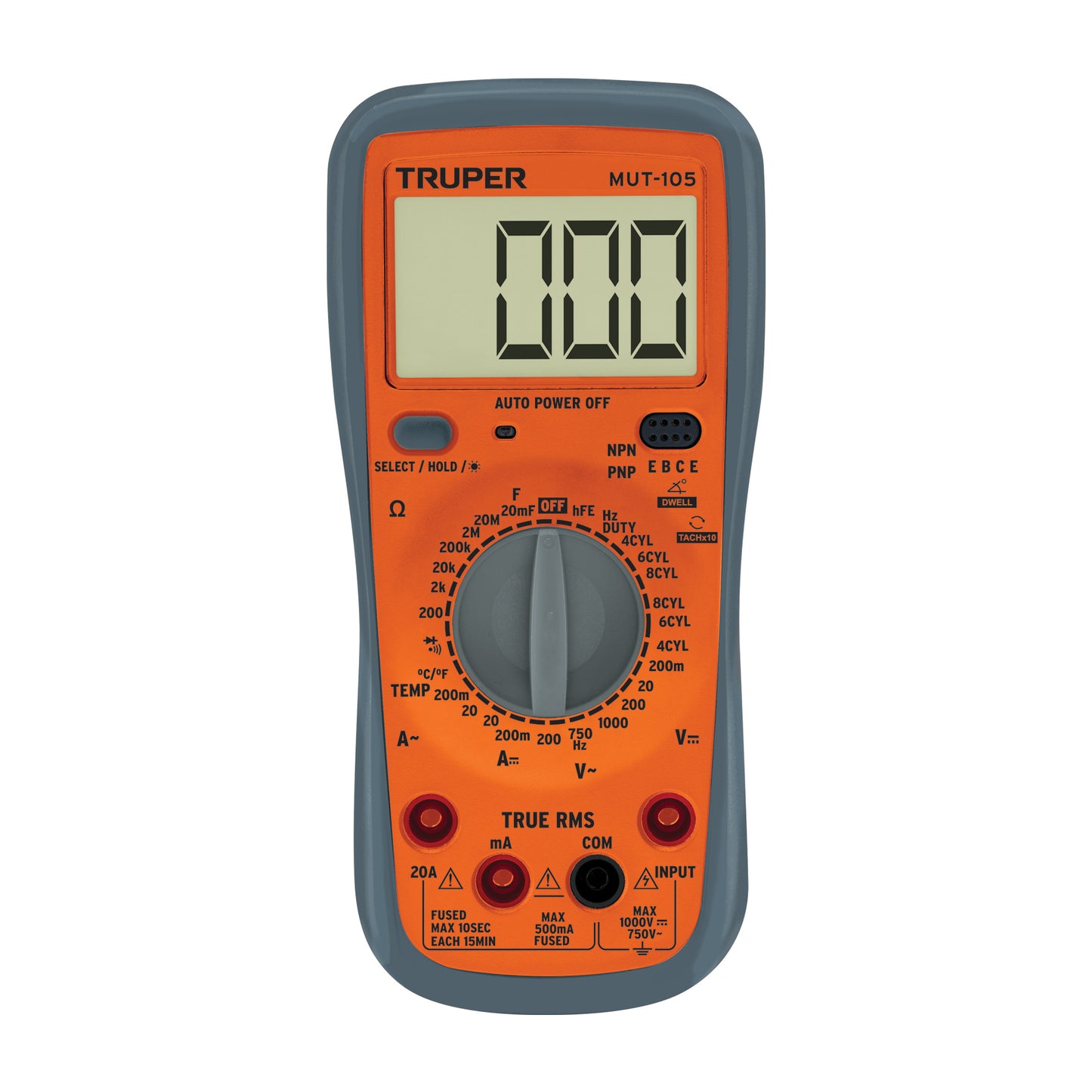 MUT-105 Multitester digital profesional, mantenimiento automotriz