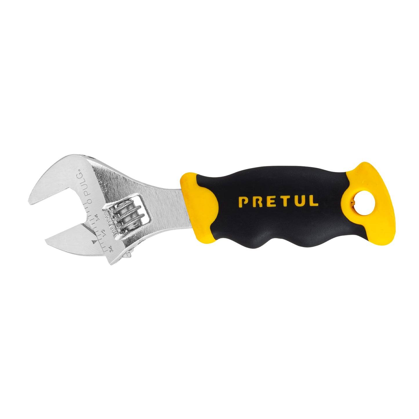 PECO-5P Llave ajustable (perico corto), cromado 5', con grip"