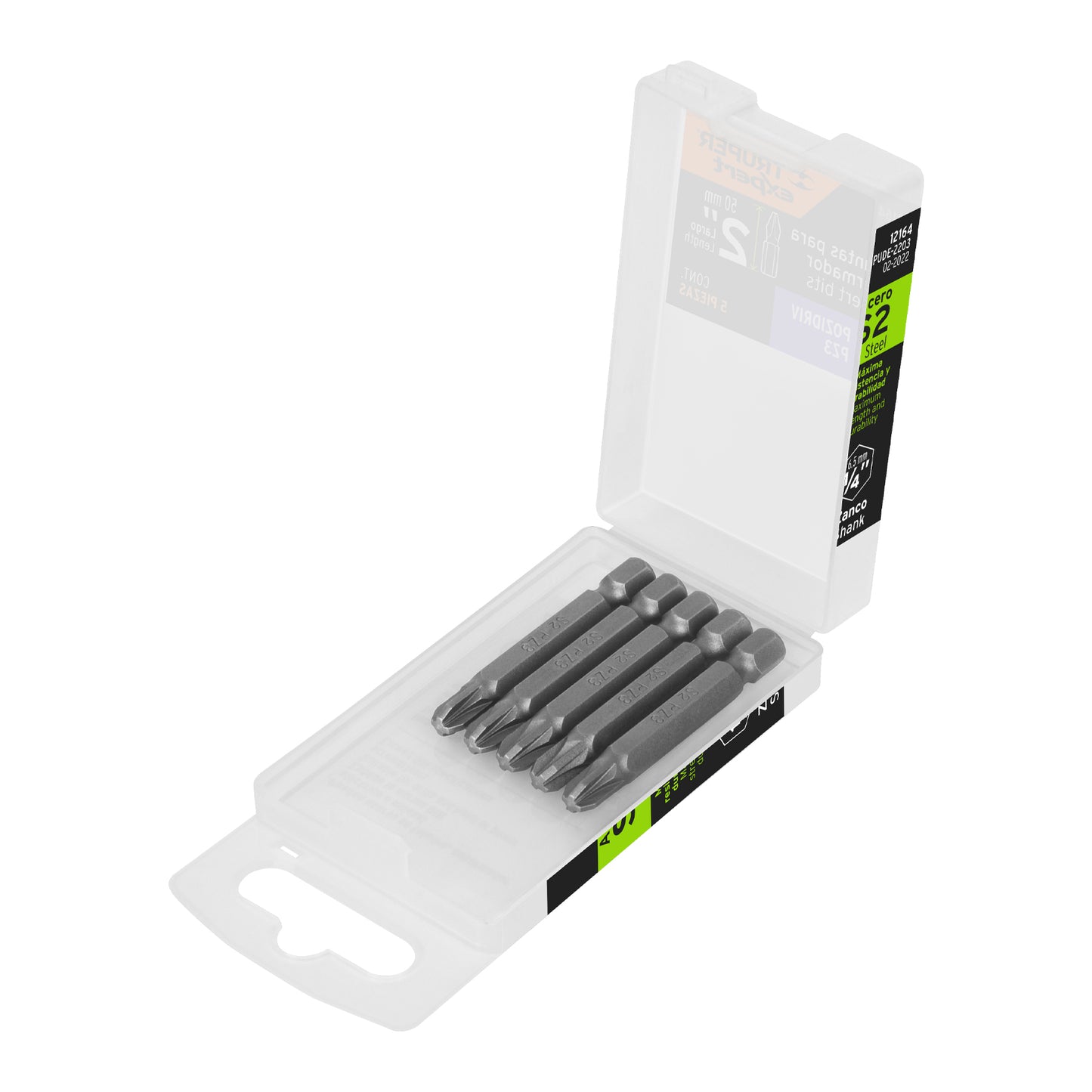 PUDE-2203 Puntas Pozidriv #3, 2', estuche con 5 piezas, Expert"