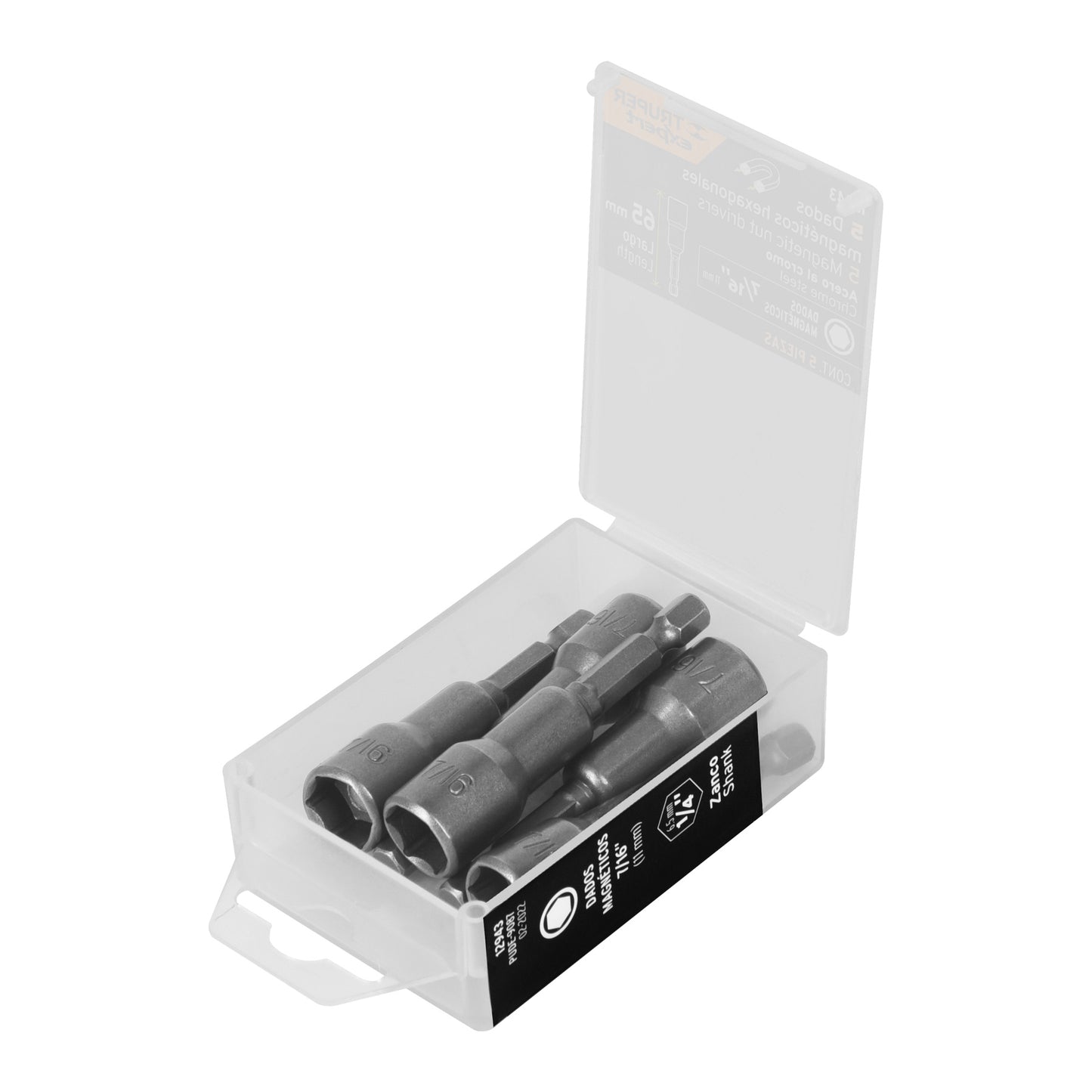 PUDE-9087 Juego de dados magnéticos, 7/16', 5 piezas, Truper Expert"