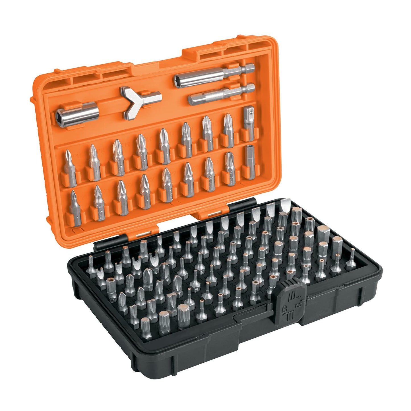 PUN-100 Juego 100 piezas, puntas de desarmador 1', con estuche