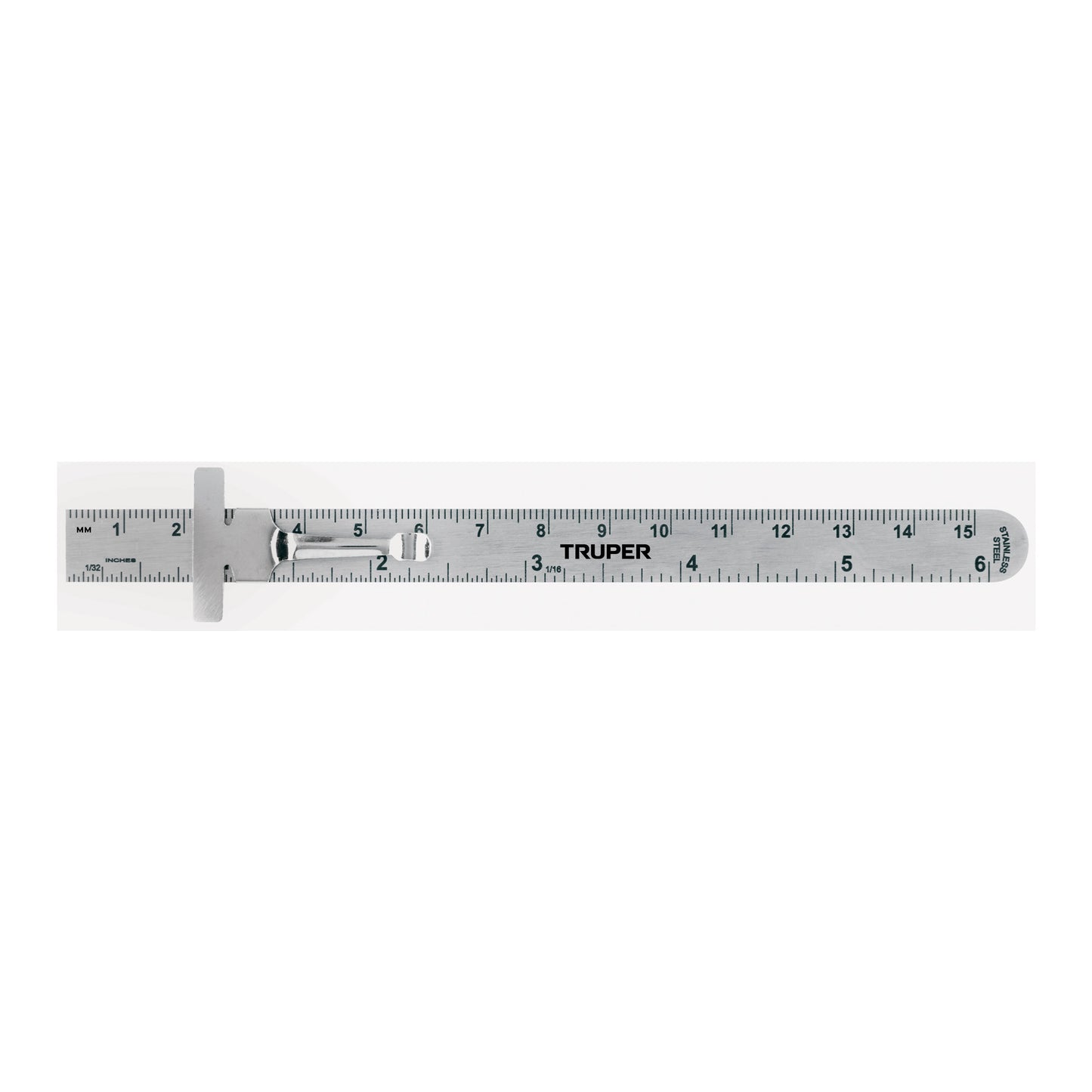RGL-15B Regla de acero inoxidable de bolsillo, 15 cm"