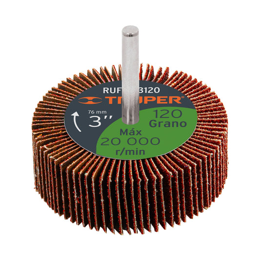 RUFLA-3120 Rueda flap de 3", grano 120