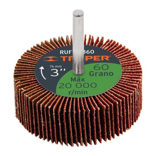 RUFLA-360 Rueda flap de 3", grano 60