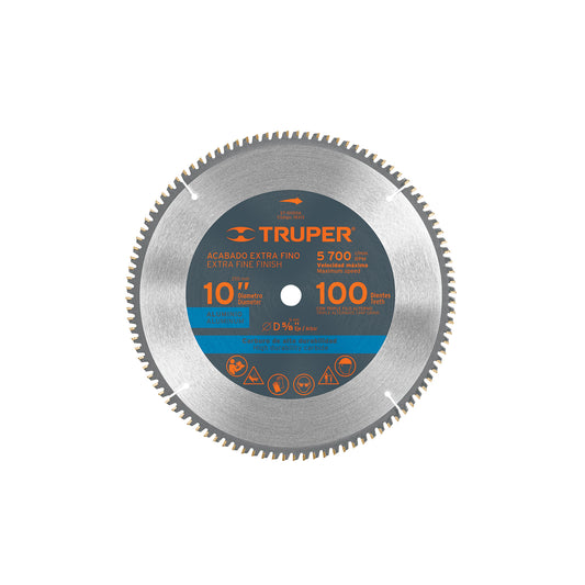 ST-10100A Disco sierra p/aluminio 10", 100 dientes, centro 5/8"