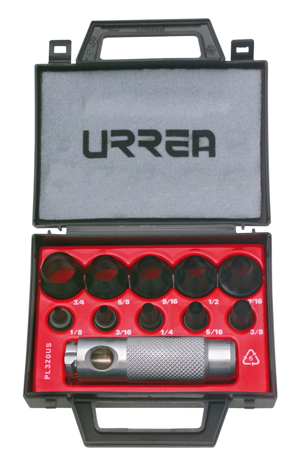 Jgo sacabocados 1/8-3/4" 11pz