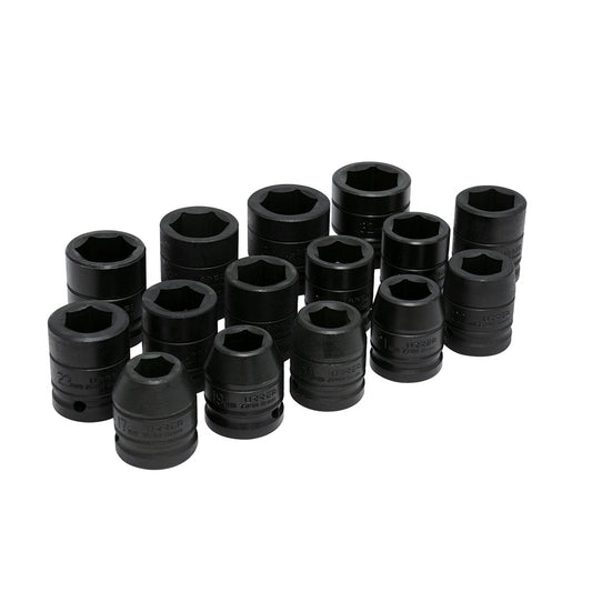 Jgo dados imp 3/4" mm 15pz