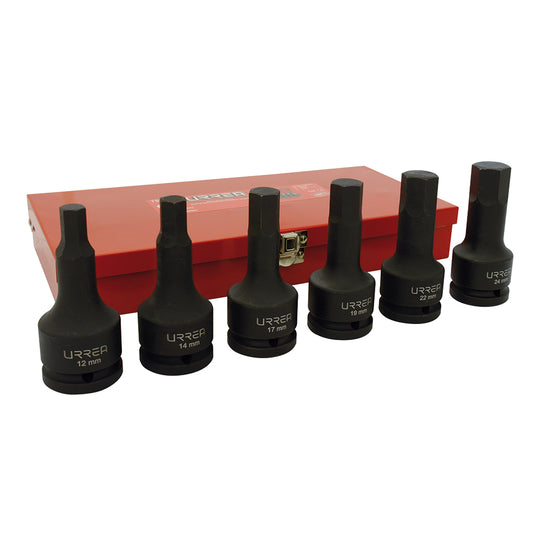 Jgo dados imp hex 3/4" mm 6pz