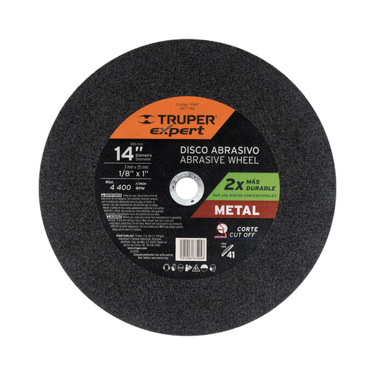 ABT-742 Disco para corte de metal, Tipo 41, diámetro 14"