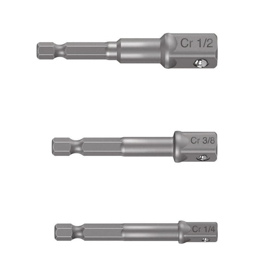 ADA-3 Juego de adaptadores para copas, 1/4", 3/8" y 1/2", 3 piezas