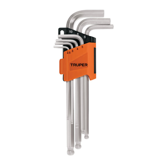 ALLX-7M Jgo de 7 llaves bristol extralargas métricas c/organizador