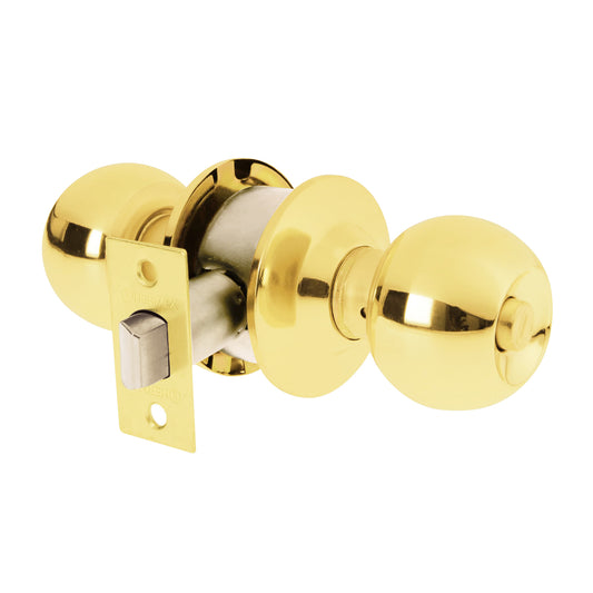 BAL-LB-BP Pomo tipo esfera, latón brillante, baño, Hermex