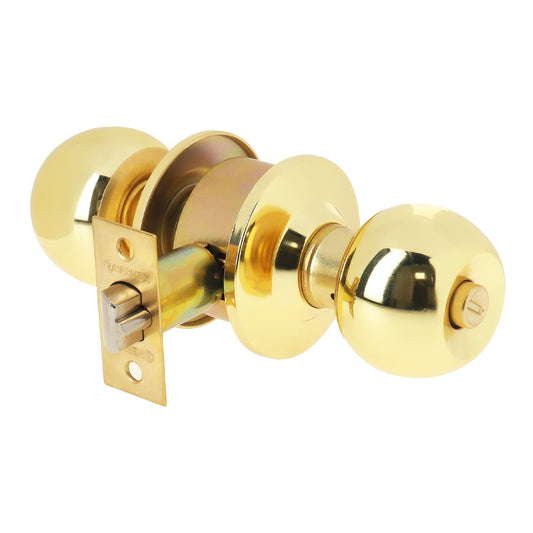 BAL-LB-RP Pomo tipo esfera, latón brillante, recámara, Hermex
