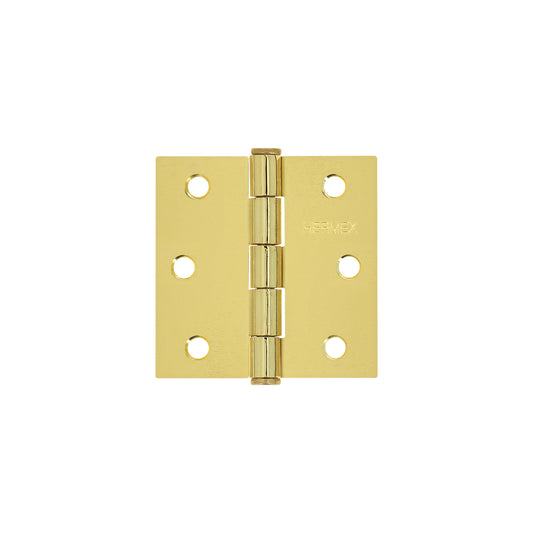 BC-251P Bisagra cuadrada, 2-1/2', acero latonado, cabeza plana