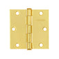 BC-351P Bisagra cuadrada, 3-1/2', acero latonado, cabeza plana