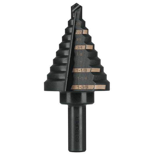 BES-10 Broca escalonada óxido negro 10 escalones 1/4' a 1-3/8?