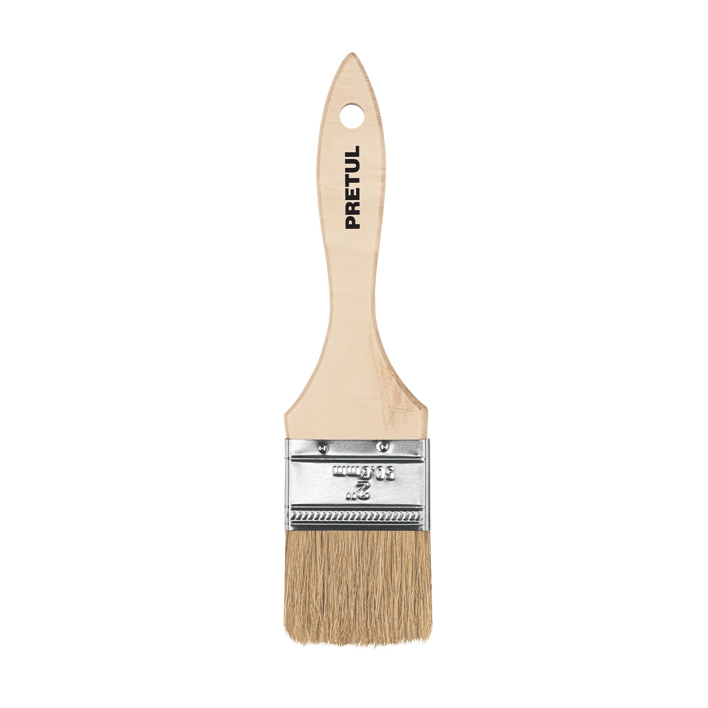 BRE-2 Brocha económica, mango de madera, 2", Pretul