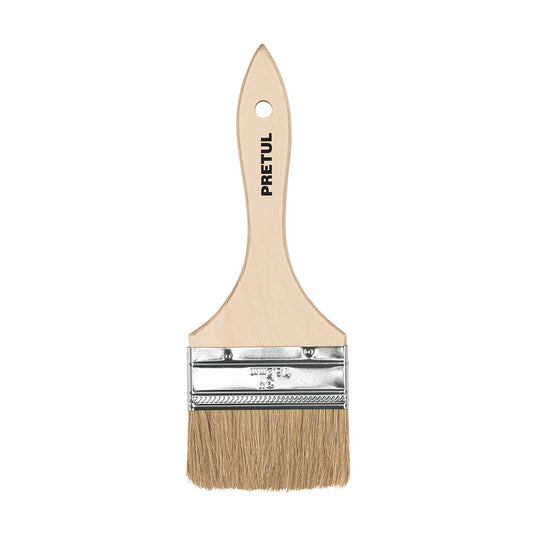 BRE-3 Brocha económica, mango de madera, 3", Pretul