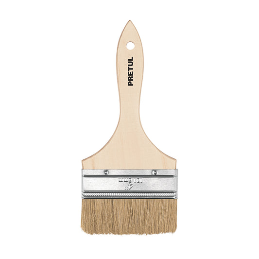 BRE-4 Brocha económica, mango de madera, 4", Pretul