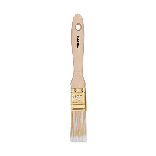 BRT-1S Brocha cerdas sintéticas,mango de madera, corte recto, 1'"