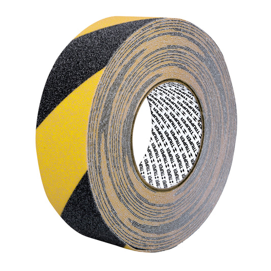 CIA-218P Cinta antiderrapante ama/negra con abrasivo, 50mm x 18m"