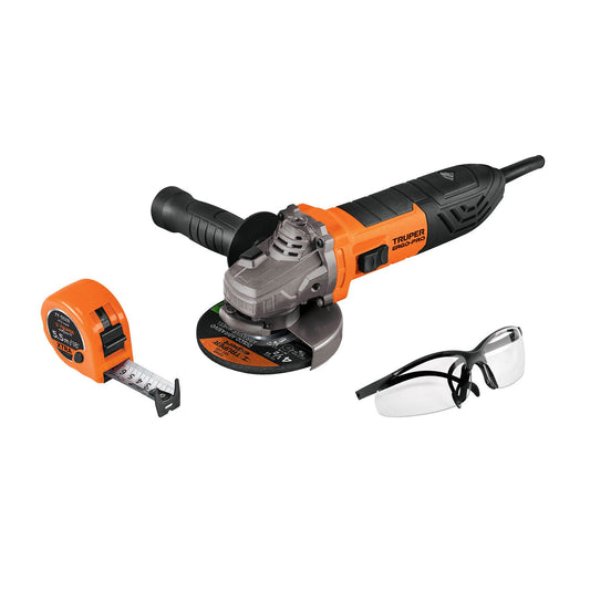 COMBOE-4580ALF Combo Esmeriladora 4-1/2' 800W c/lentes de seg y flexómetro