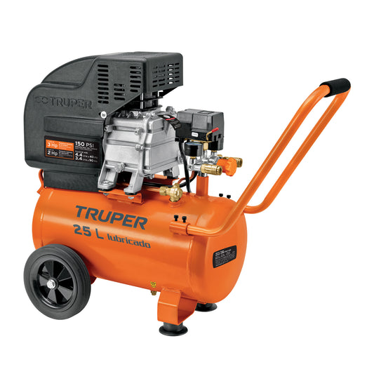 COMP-25LT Compresor horizontal 25L, 3 HP (potencia máxima), 127 V"