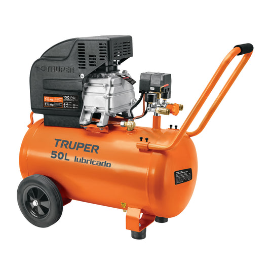 COMP-50LT Compresor 50 L, lubricado, 3-1/2HP (potencia máxima), 120 V