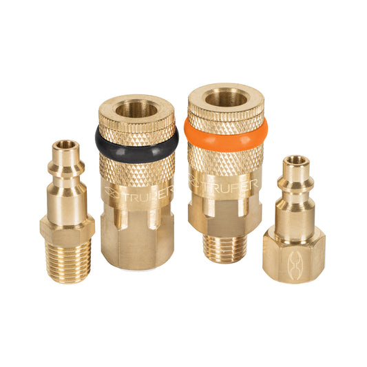 CORAL-4 Juego de 2 conectores y 2 coples para compresor de aire