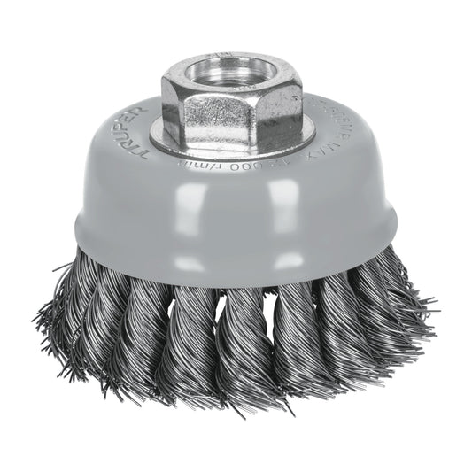 CT-608MR Carda de copa, alambre trenzado fino, 3', Multi rosca"