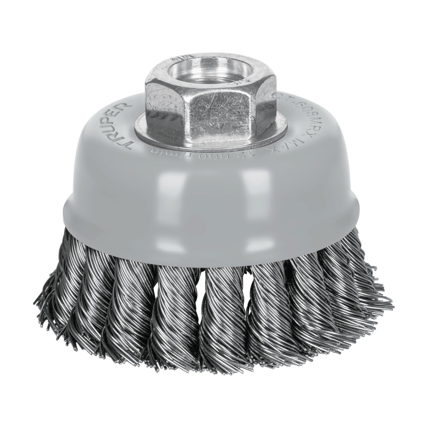 CT-608MRX Carda de copa, alambre trenzado grueso, 3', Multi rosca"