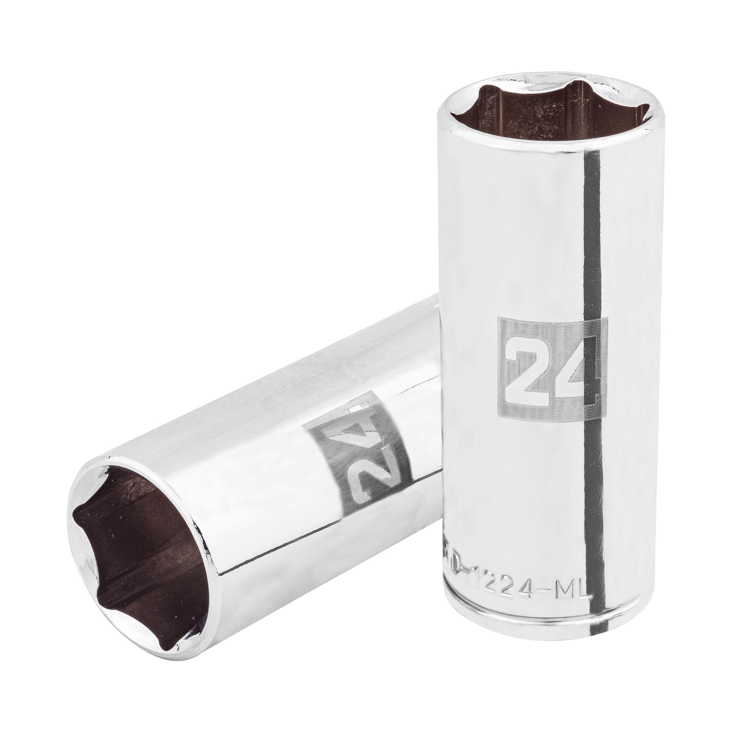 D-1224-ML Dado largo de 6 puntas, cuadro 1/2' de 24 mm"