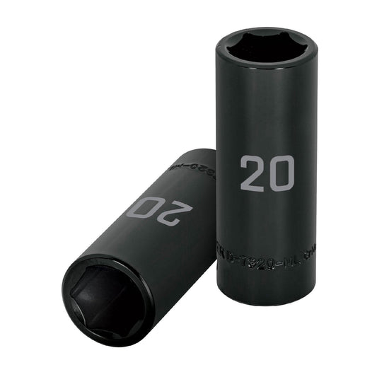 D-7320-ML Dado de impacto, largo, 6 puntas, cuadro 1/2' de 20mm"